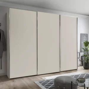 armario de 3.puertas correderas en acabado Decor champan y armazón Decor champan-Tr-CR 300cm